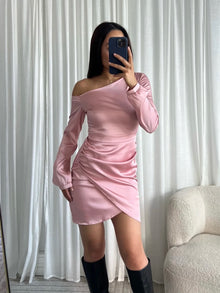 Off Shoulder Mini Dress Kate - Pink