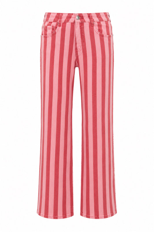Wide Leg Jeans - Pink Lemonade