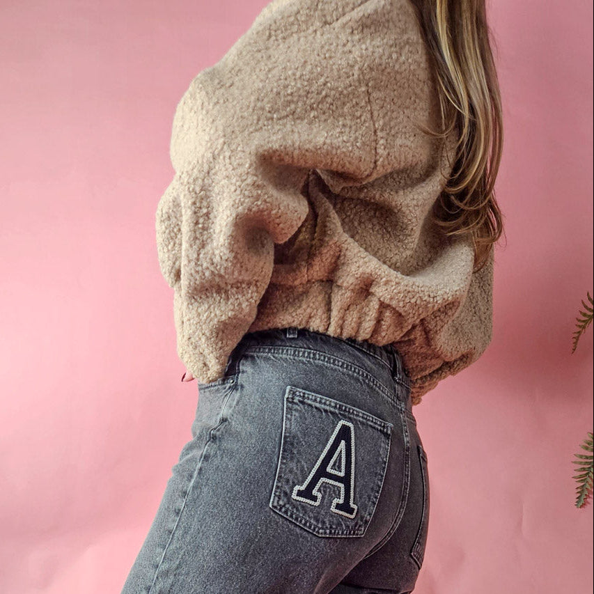 Cropped Bomber Teddy - Sand