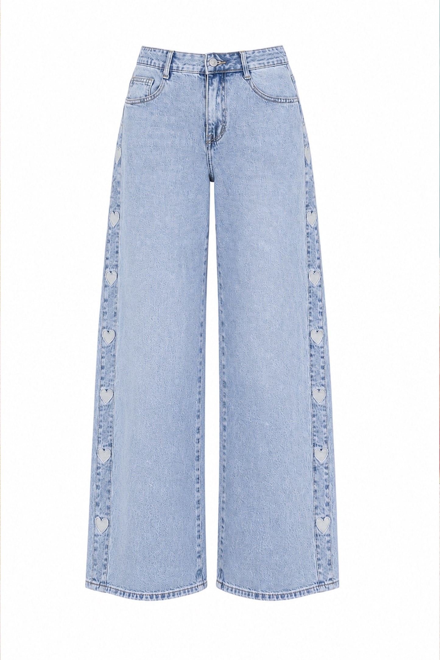 Wide Leg Jeans - Heart