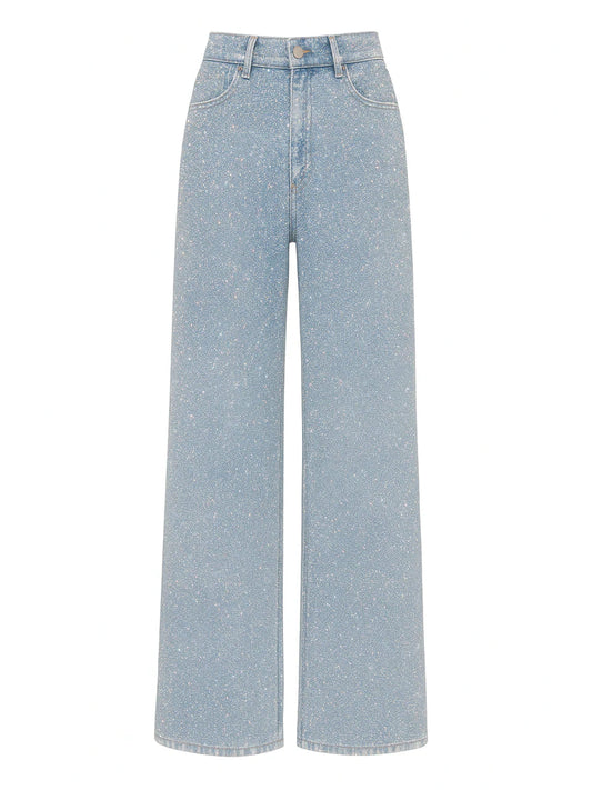 Wide Leg Jeans Diamond Glow