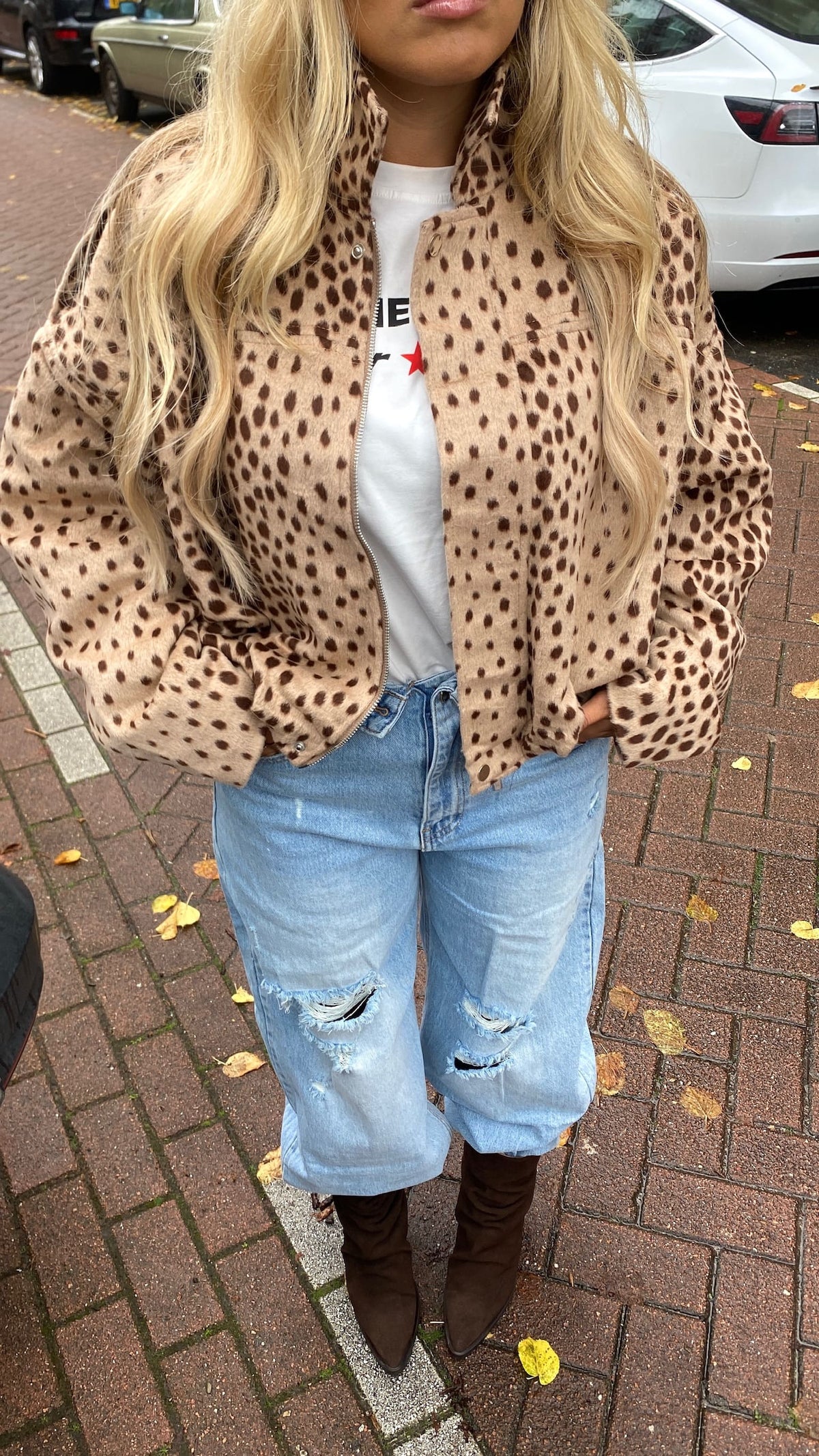 Chaqueta bomber Bambi - Beige