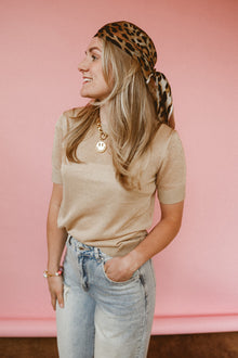 T-shirt Sparkle - Beige