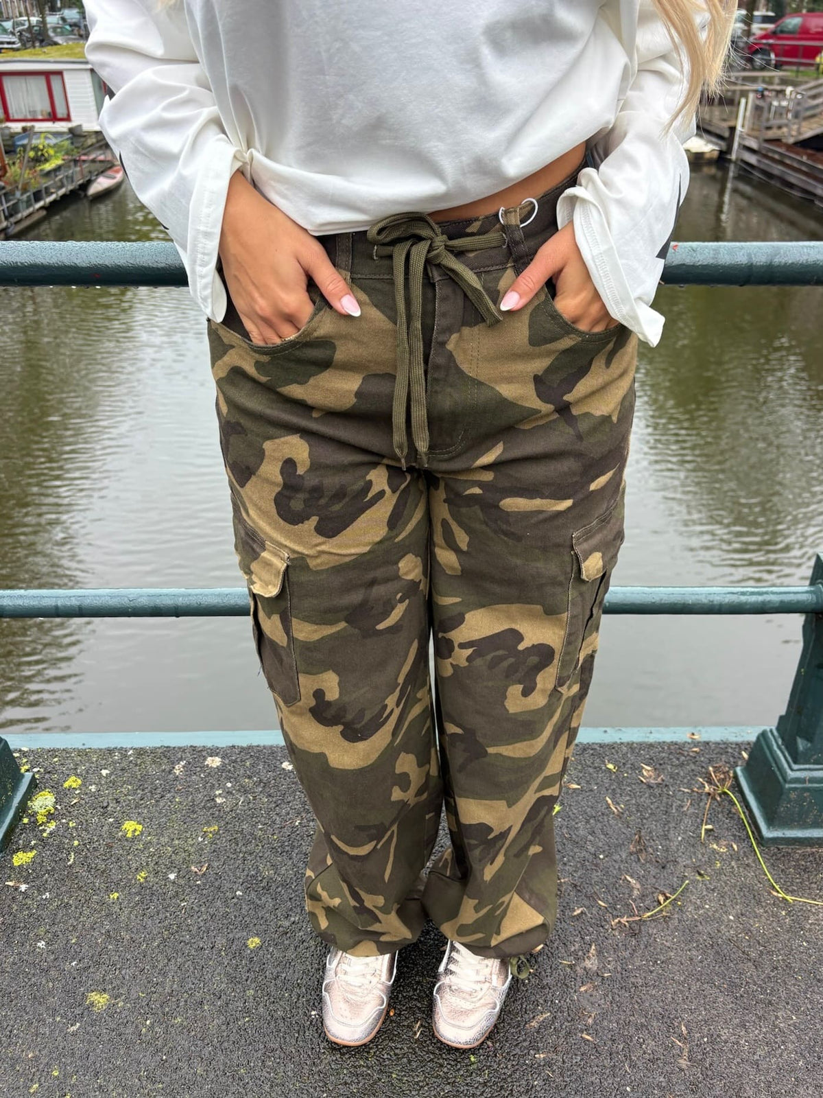 Cargo Balloon Jeans Camo