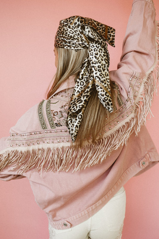 Desert Vibe Fringe Jacket - Pink