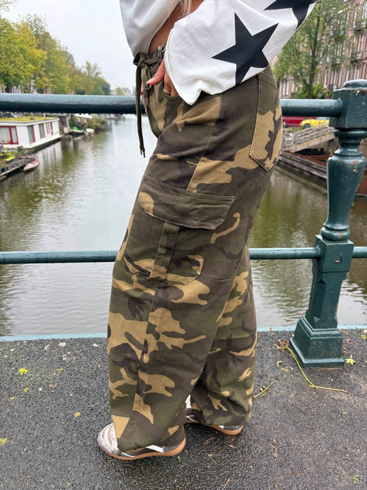Cargo Balloon Jeans Camo