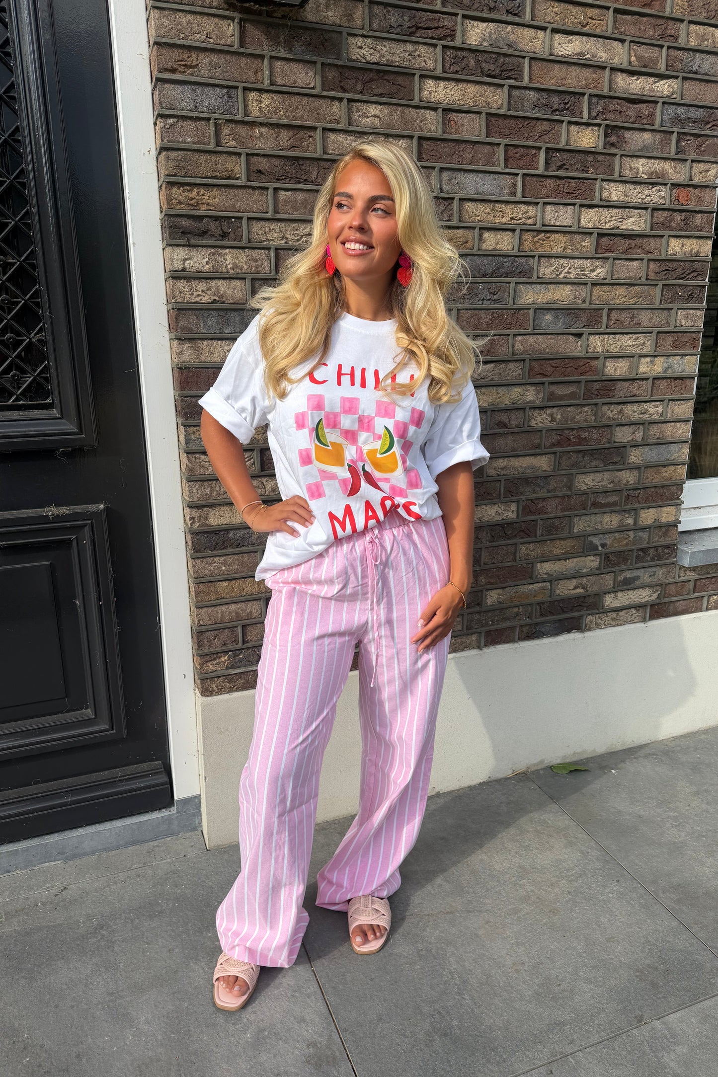 Rose Stripe Pants