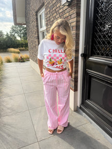 Rose Stripe Pants
