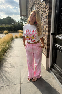 Rose Stripe Pants
