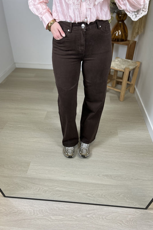 Wide leg jeans Espresso