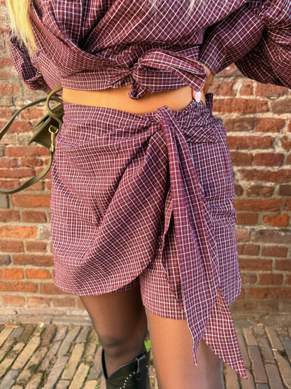 Skort Roma - Burgundy
