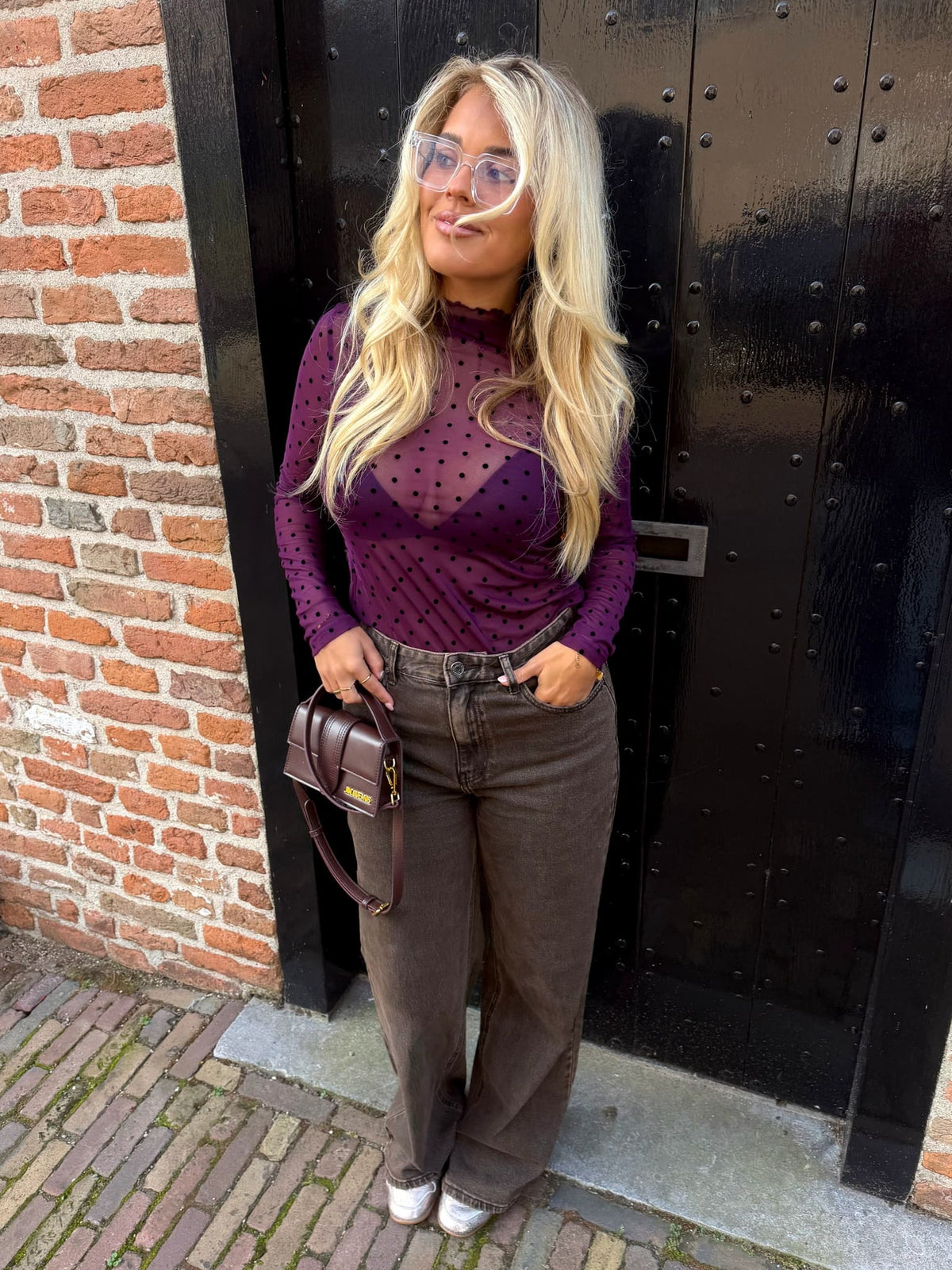 Top Mini Dot - Aubergine