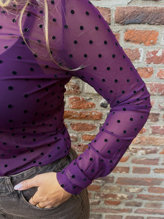Top Mini Dot - Aubergine