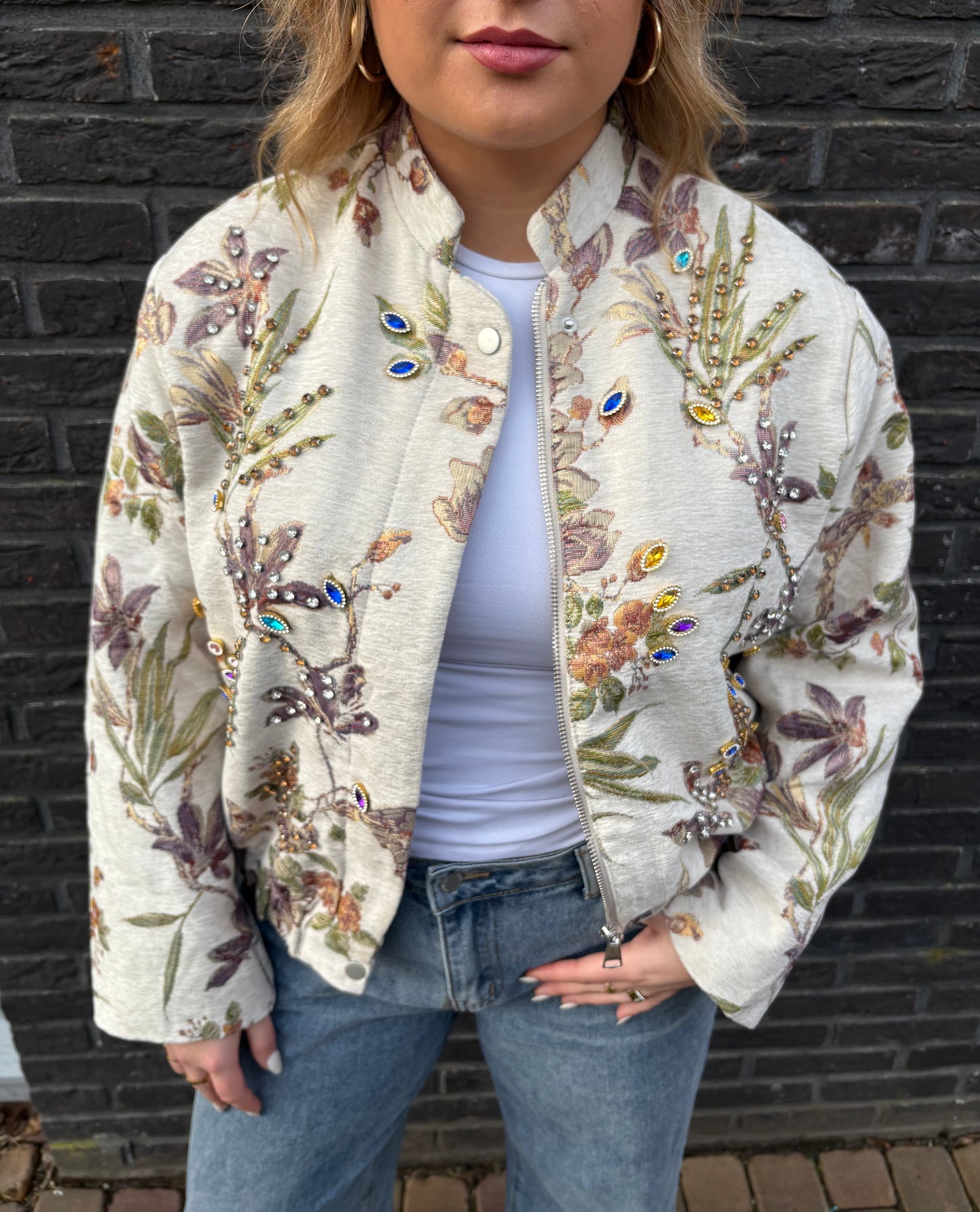 Bomber Jacket Midnight Garden