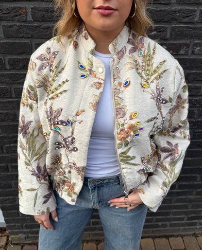 Bomber Jacket Midnight Garden