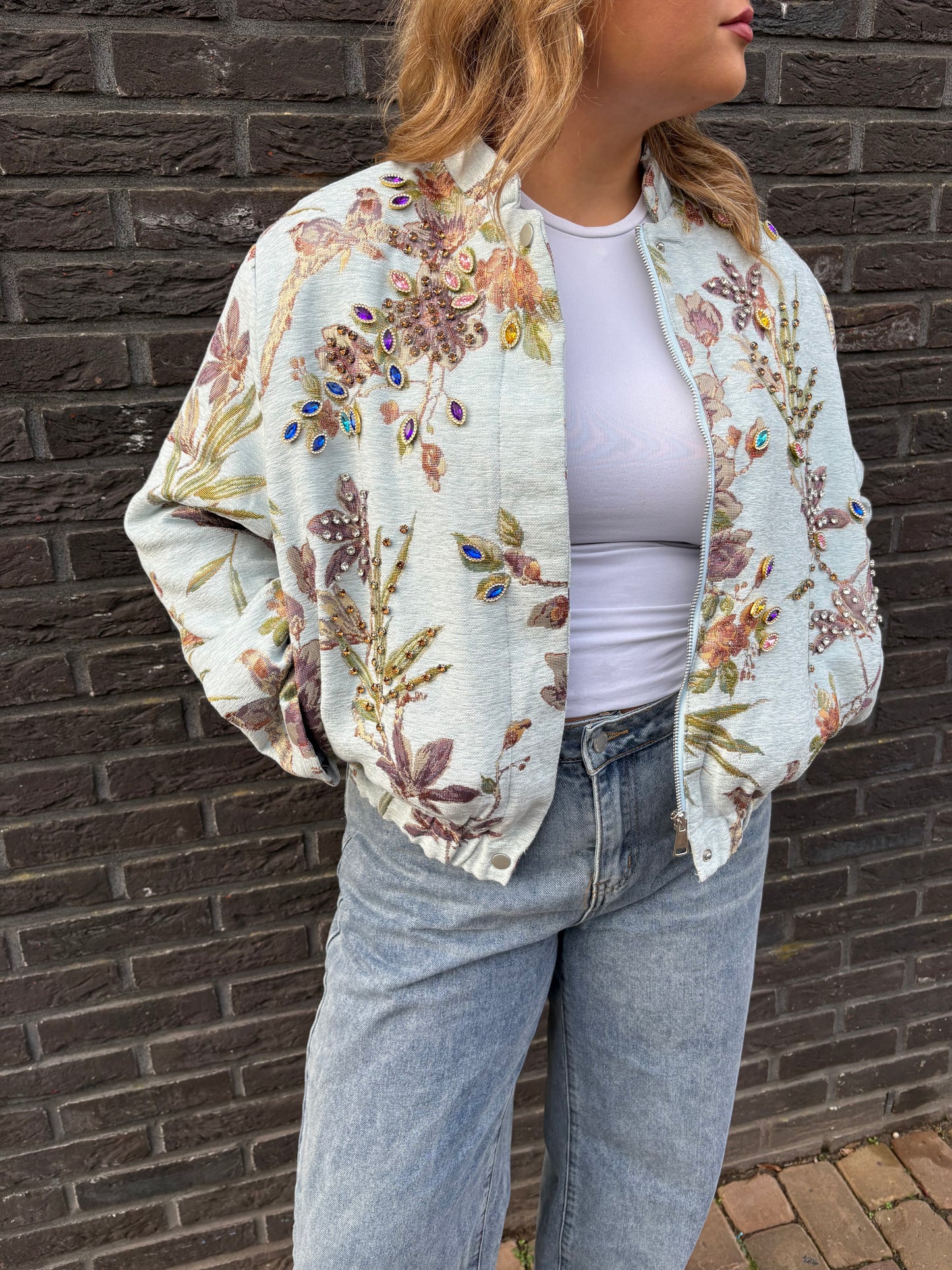 Bomber Jacket Midnight Garden