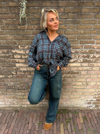 Blouse Sparkle - Brown/Blue