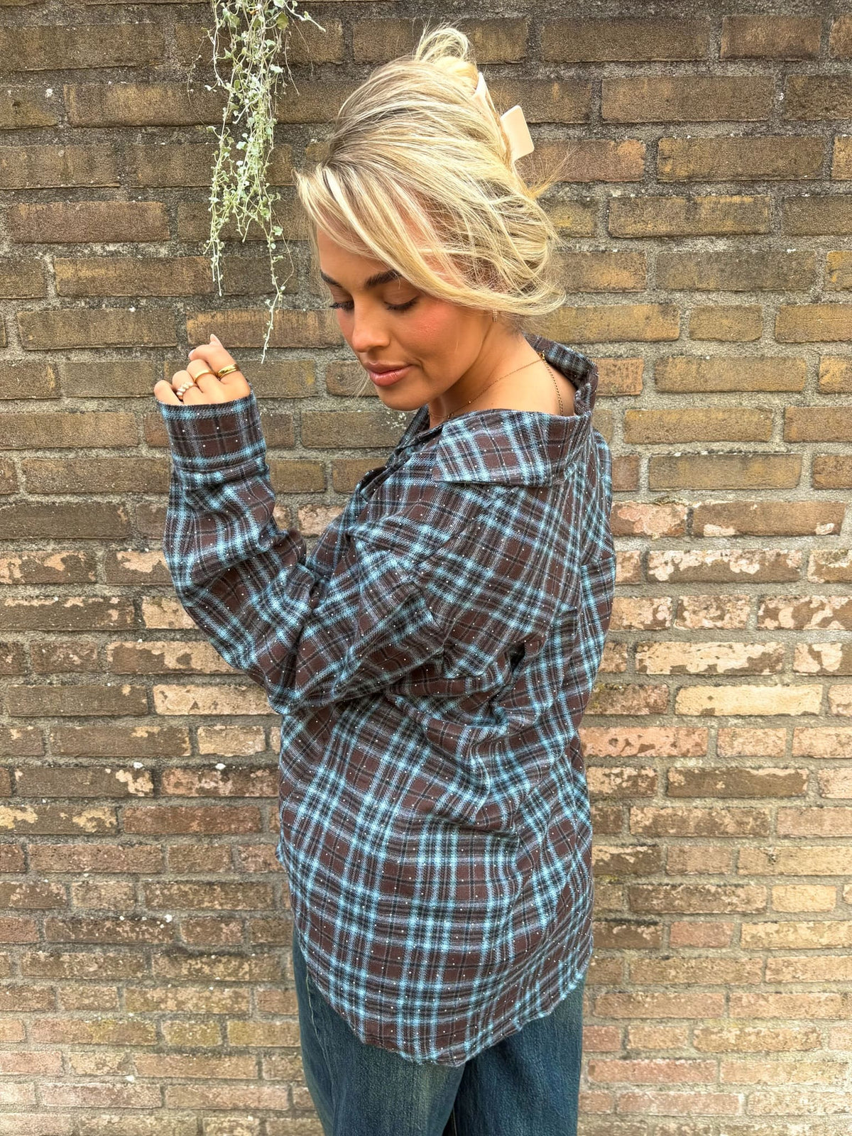 Blouse Sparkle - Brown/Blue
