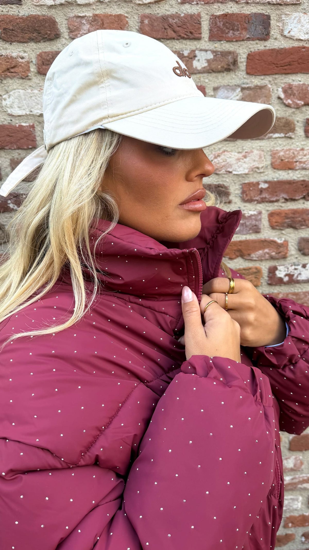 Puffer Jacket Diamond - Bordeaux