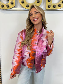 Bomber Jacket April - Orange/Purple