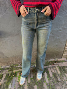 Jeans mit weitem Bein TALL - Dirty Wash