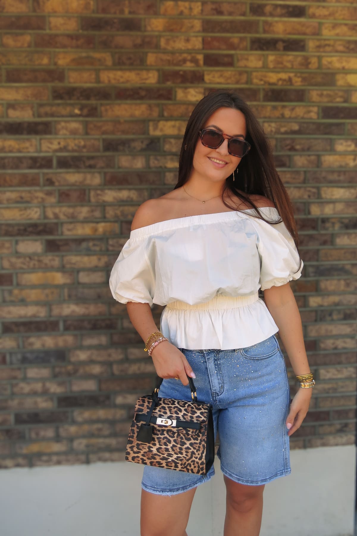 Sparkle Denim Bermuda