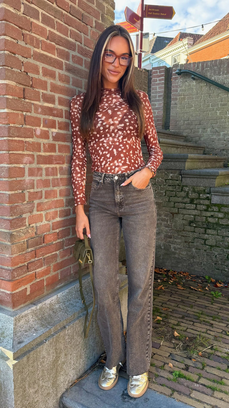 Wide Leg Jeans TALL - Vintage Brown