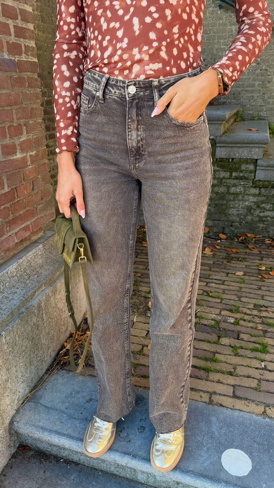 Wide Leg Jeans TALL - Vintage Brown