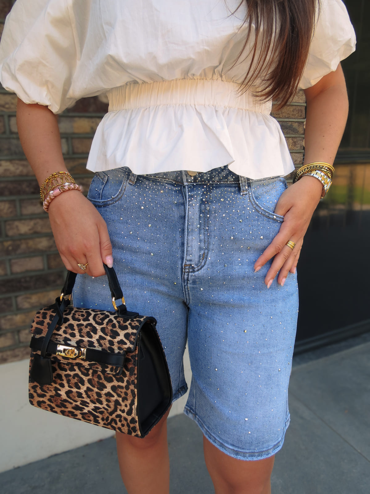 Sparkle Denim Bermuda