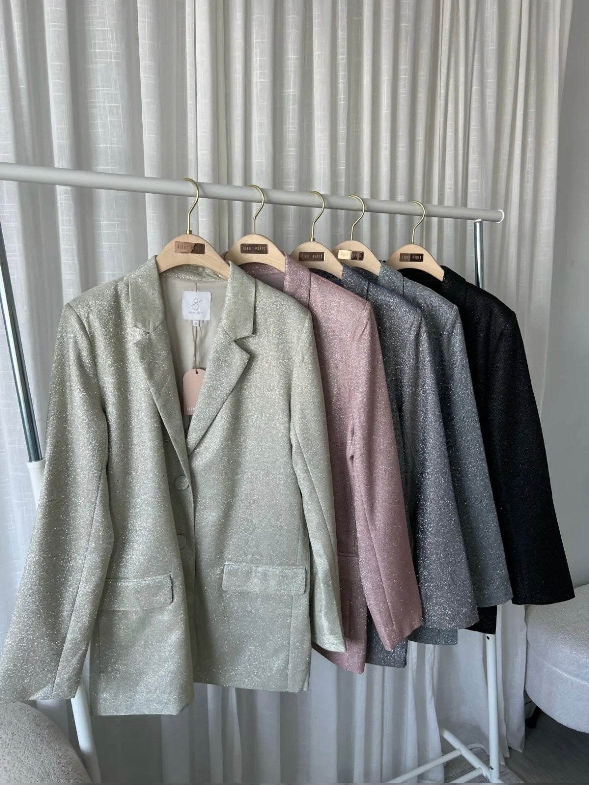 Blazer Glitter Evelien - Pink