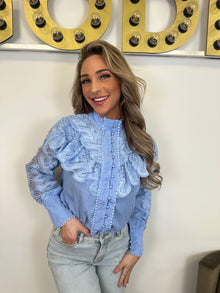 Blouse Floor - Light Blue