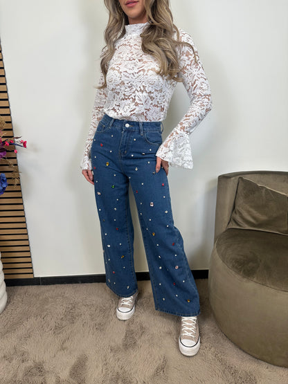Strass Denim Jeans