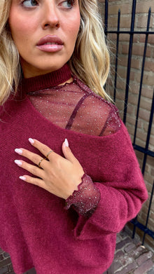 Mesh Top Mini Diamond - Red