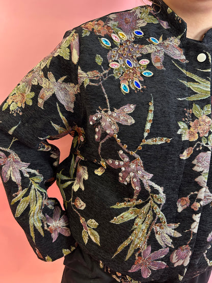 Bomber Jacket Midnight Garden