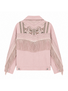 Desert Vibe Fringe Jacket - Pink