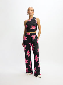 Wide Leg Flower Pants - Nova