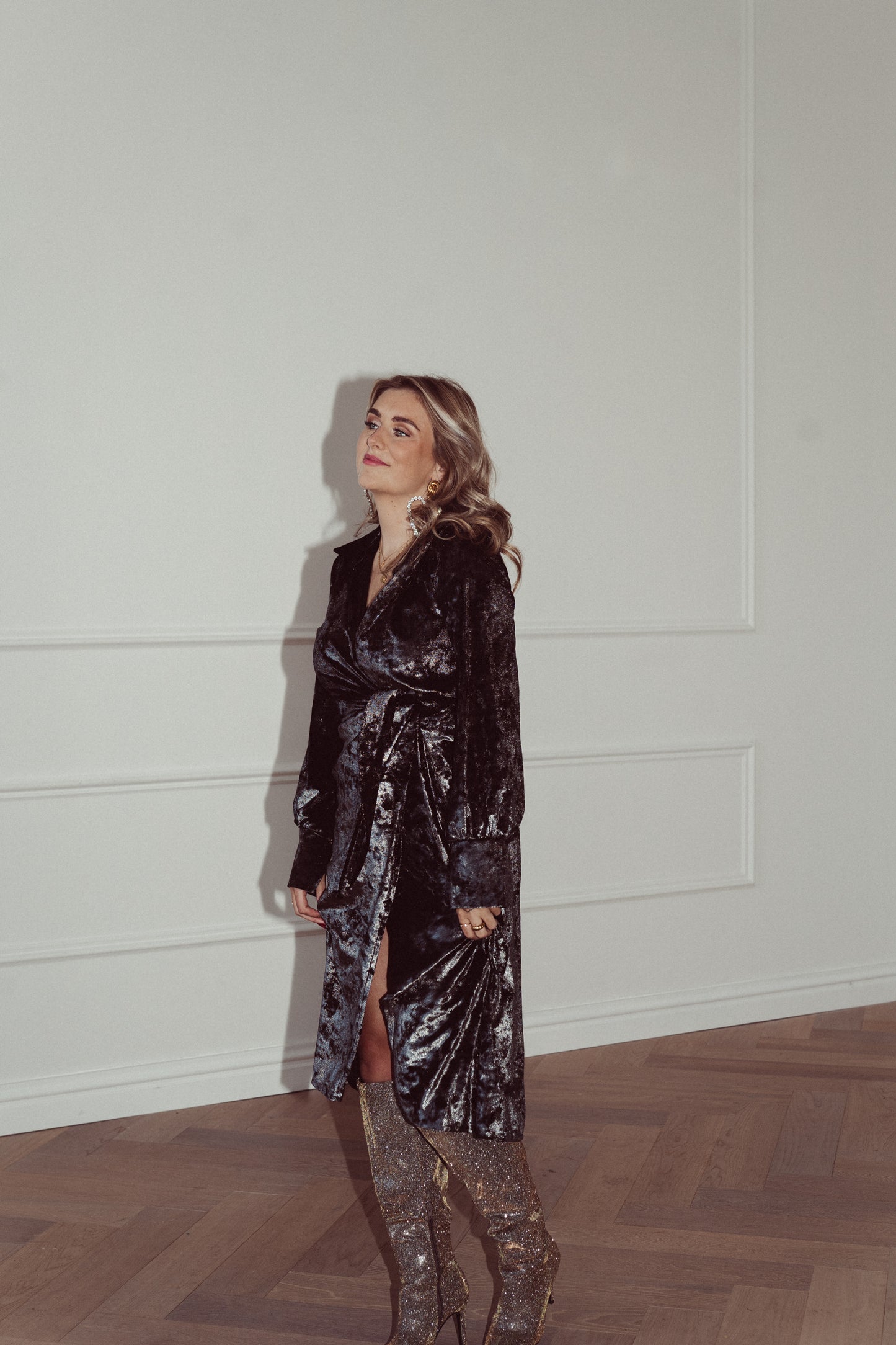 Dress Velvet - Grey